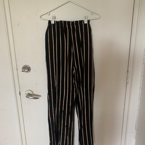Striped Black Pants - Picture 2 of 2